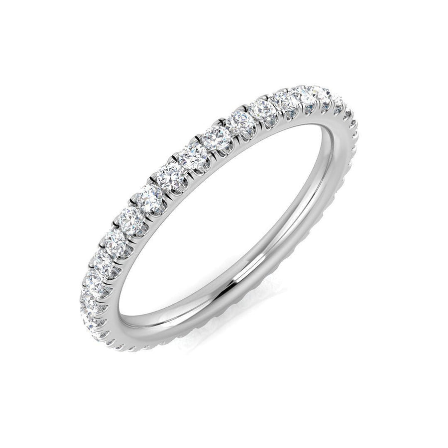 Diamond 35 Stone Full Eternity Ring 0.50ct F-VS Quality 18k White Gold - My Jewel World