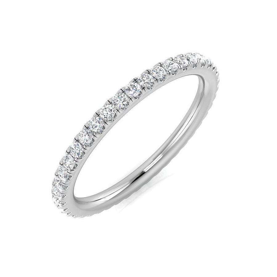 Diamond 40 Stone Full Eternity Ring 0.40ct F-VS Quality 18k White Gold - My Jewel World