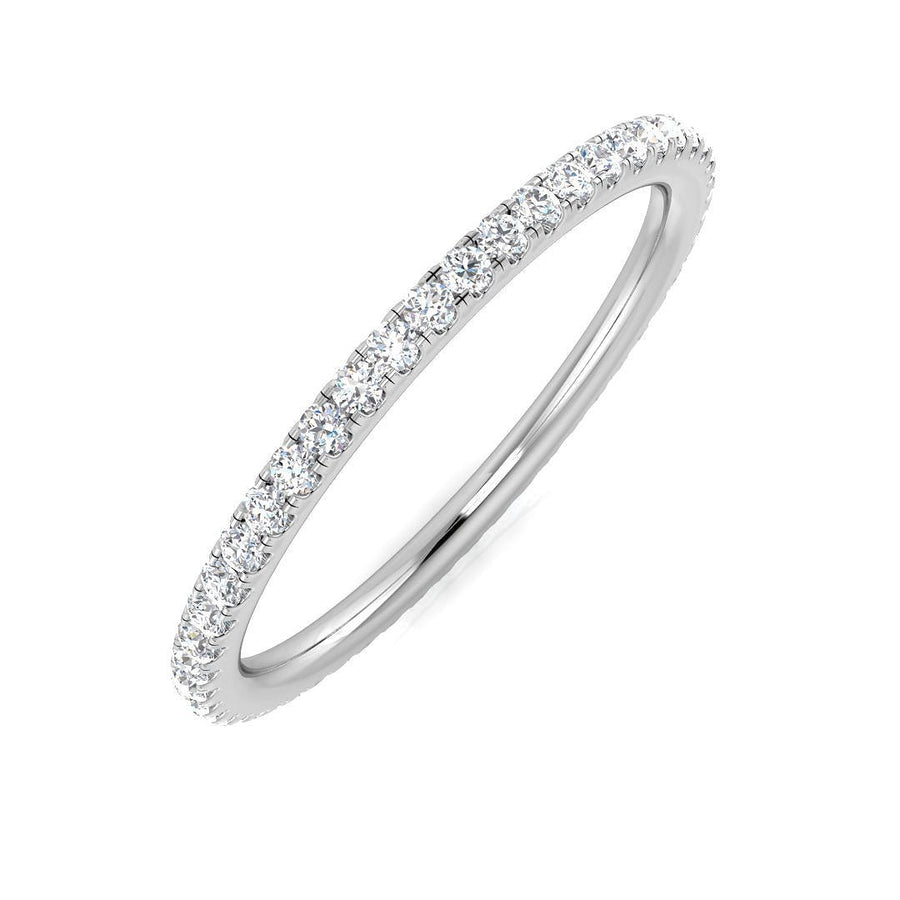 Diamond 50 Stone Full Eternity Ring 0.30ct F-VS Quality 18k White Gold - My Jewel World