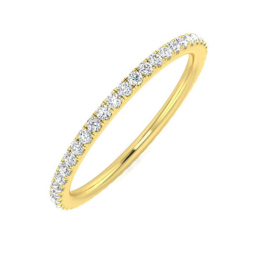 Diamond 50 Stone Full Eternity Ring 0.30ct F-VS Quality 18k Yellow Gold - My Jewel World