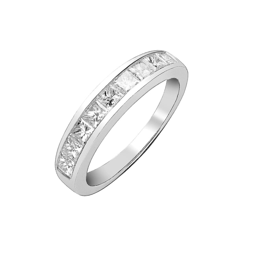 Diamond 8 Stone Eternity Ring 1.00ct H-VS Quality in Platinum - My Jewel World