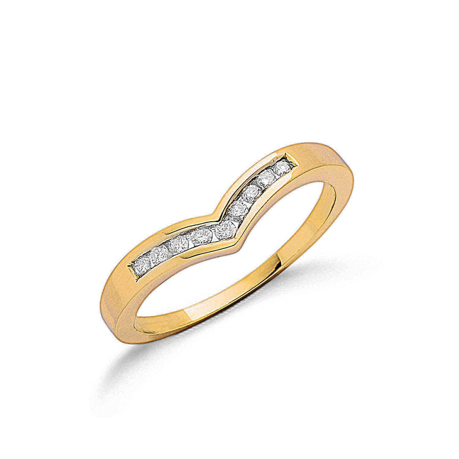 Diamond 9 Stone Eternity Ring 0.15ct H-SI Quality in 9K Yellow Gold - My Jewel World