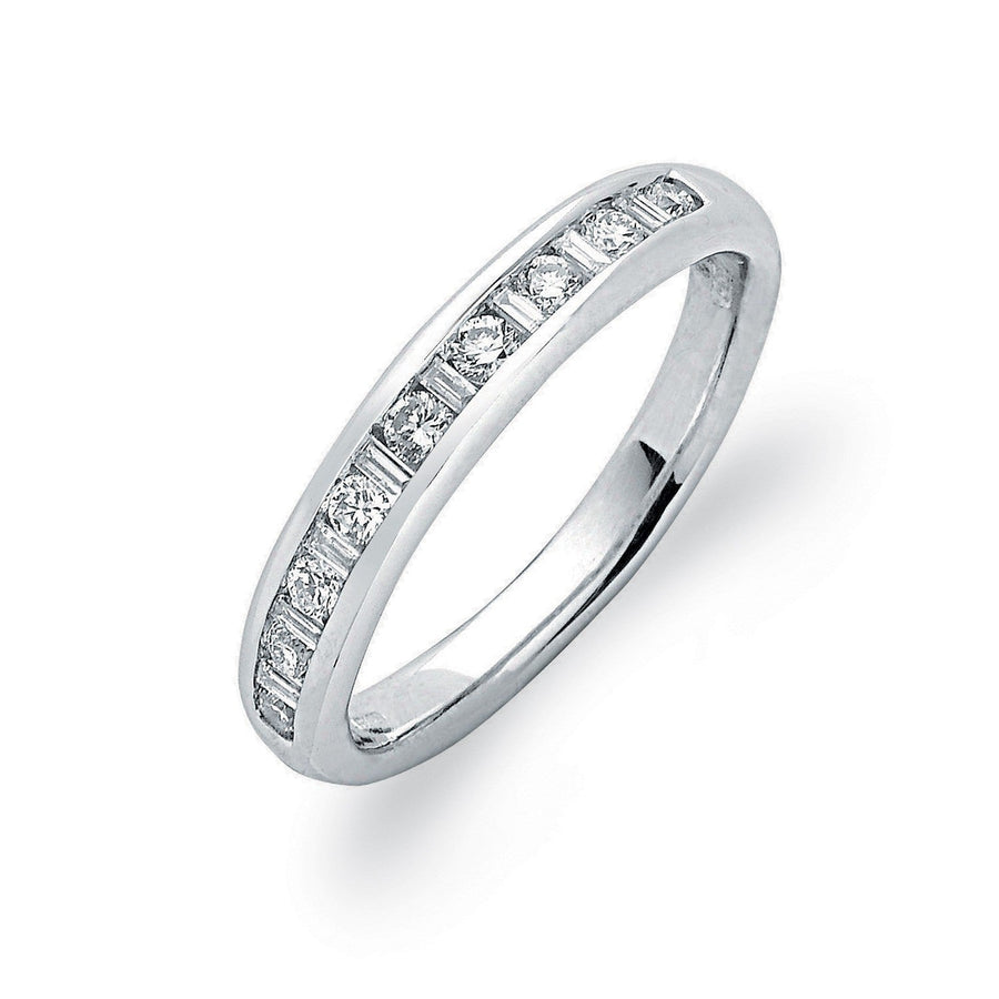 Diamond 9 Stone Eternity Ring 0.33ct H-SI Quality in 18K White Gold - My Jewel World