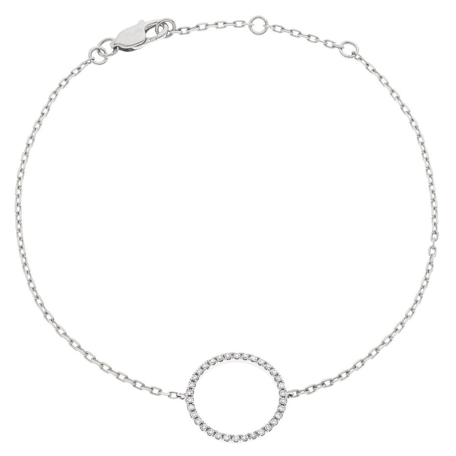 Diamond Circle of Life Bracelet 0.15ct F VS Quality in 18k White Gold - My Jewel World