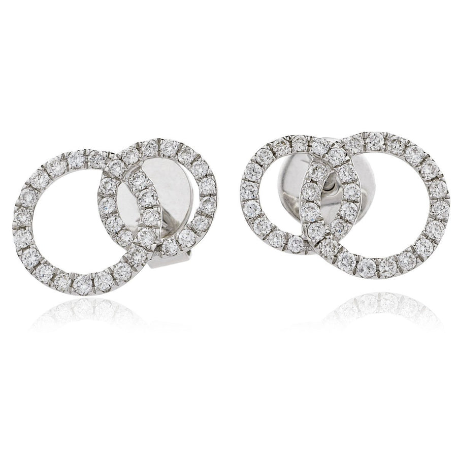 Diamond Circle of Life Earrings 0.30ct F VS Quality in 18k White Gold - My Jewel World