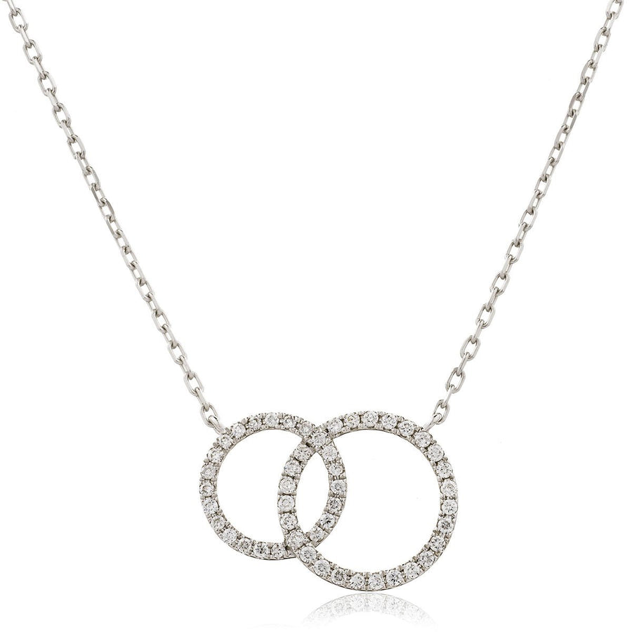 Diamond Circle of Life Necklace 0.25ct F VS Quality in 18k White Gold - My Jewel World
