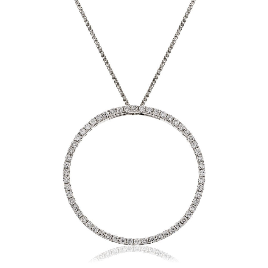 Diamond Circle of Life Necklace 0.50ct F VS Quality in 18k White Gold - My Jewel World