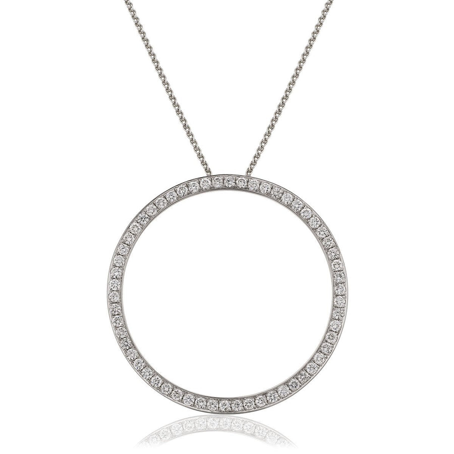 Diamond Circle of Life Necklace 0.50ct F VS Quality in 18k White Gold - My Jewel World