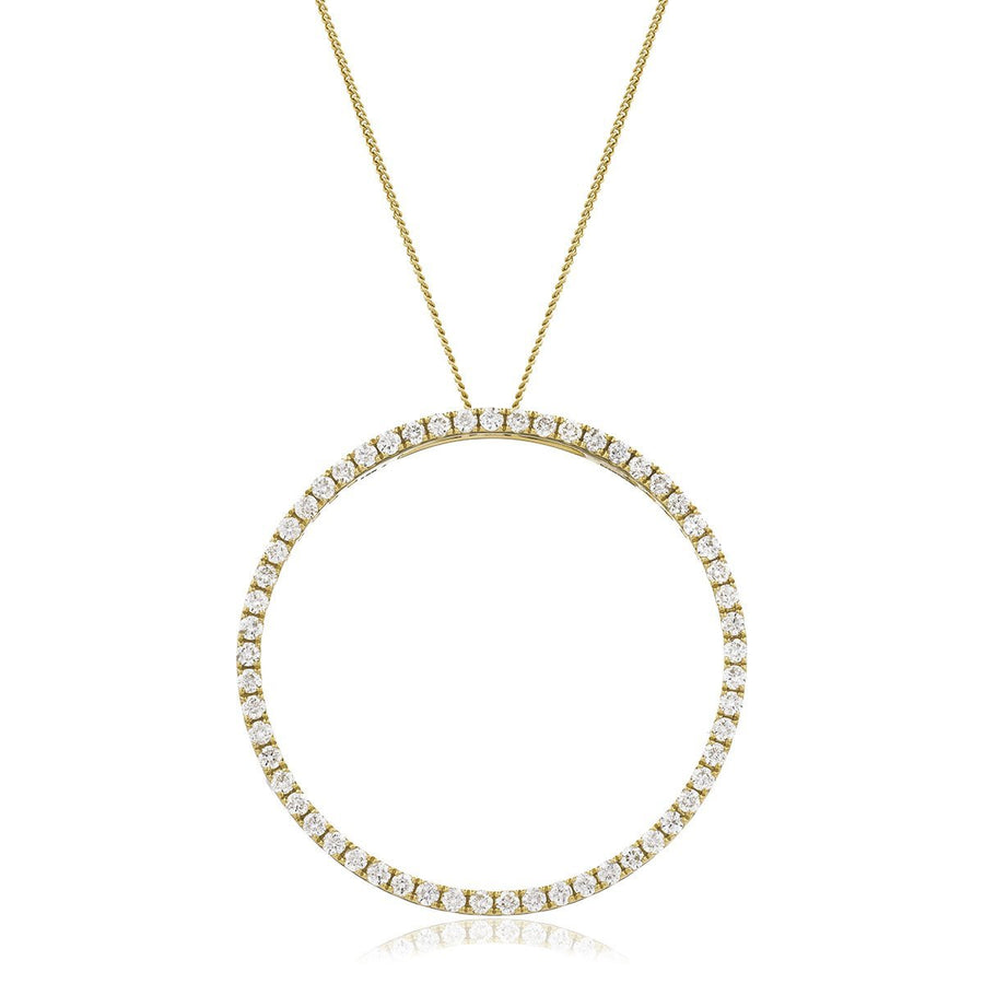 Diamond Circle of Life Necklace 0.50ct F VS Quality in 18k Yellow Gold - My Jewel World