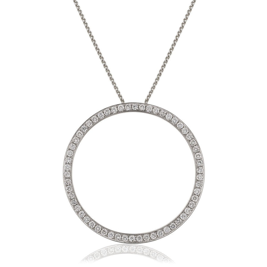 Diamond Circle of Life Necklace 0.70ct F VS Quality in 18k White Gold - My Jewel World