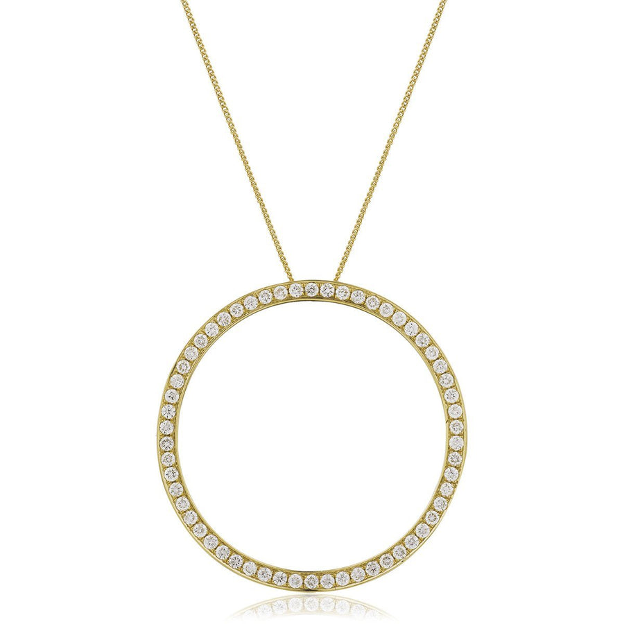 Diamond Circle of Life Necklace 0.70ct F VS Quality in 18k Yellow Gold - My Jewel World