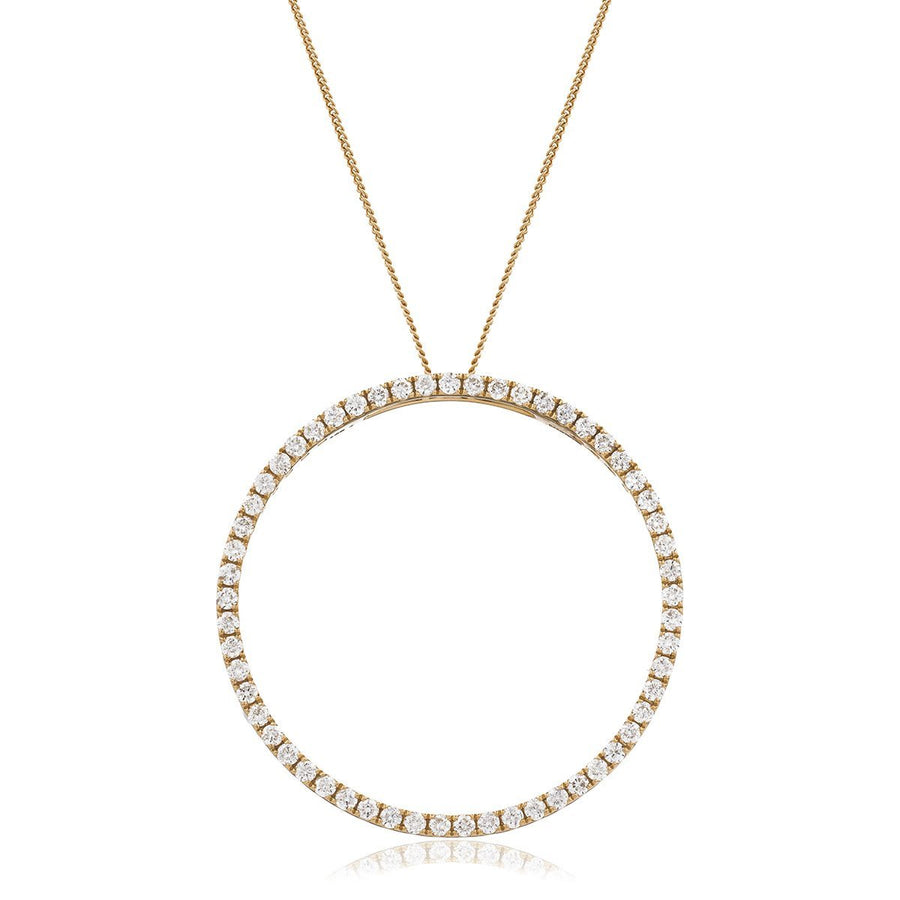 Diamond Circle of Life Necklace 0.75ct F VS Quality in 18k Rose Gold - My Jewel World