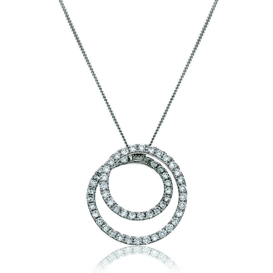 Diamond Circle of Life Necklace 0.80ct F VS Quality in 18k White Gold - My Jewel World