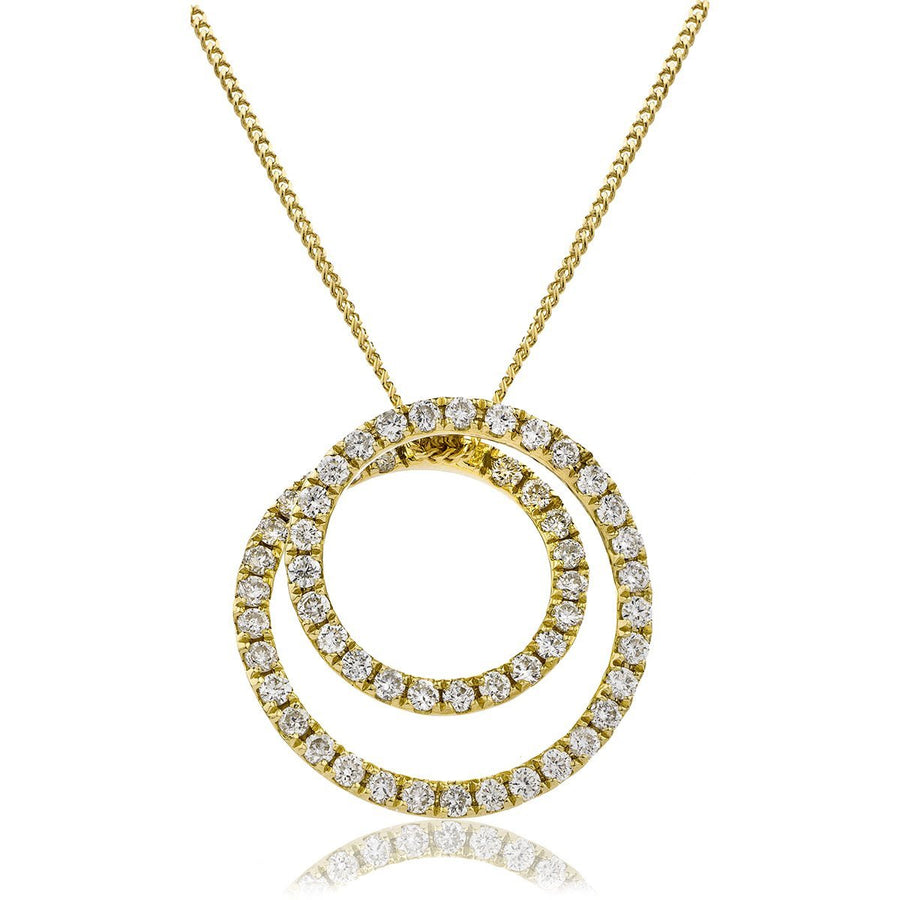 Diamond Circle of Life Necklace 0.80ct F VS Quality in 18k Yellow Gold - My Jewel World