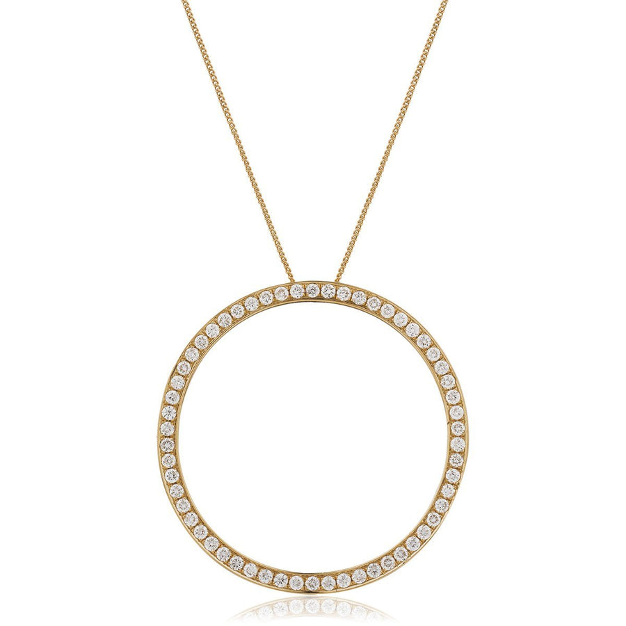 Diamond Circle of Life Necklace 1.00ct F VS Quality in 18k Rose Gold - My Jewel World