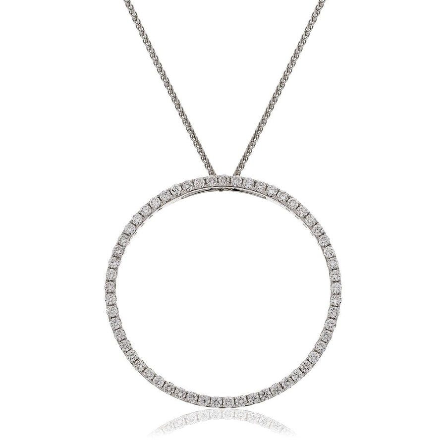 Diamond Circle of Life Necklace 1.00ct F VS Quality in 18k White Gold - My Jewel World