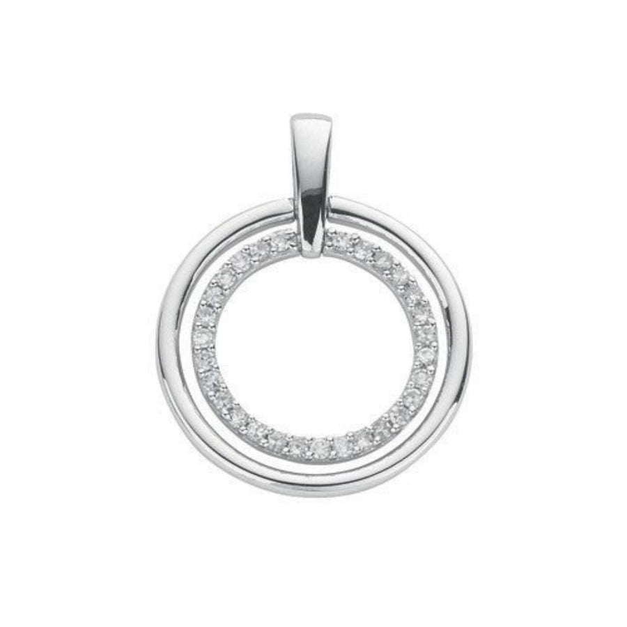 Diamond Circle of Life Pendant Necklace 0.20ct H-SI in 9K White Gold - My Jewel World