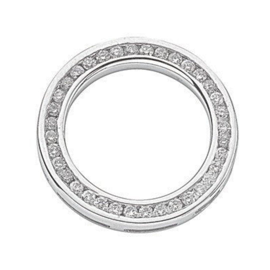 Diamond Circle of Life Pendant Necklace 0.45ct H-SI 18K White Gold - My Jewel World