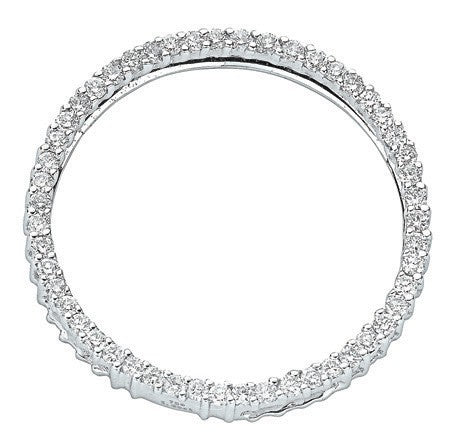 Diamond Circle of Life Pendant Necklace 1.00ct H-SI 18K White Gold - My Jewel World