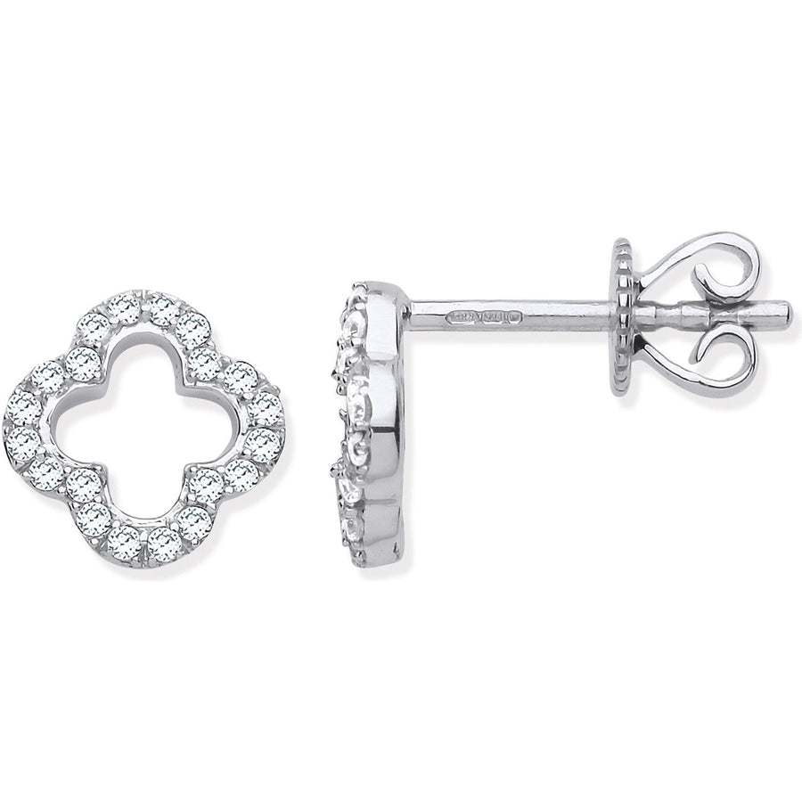 Diamond Clove Stud Earrings 0.19ct H-SI Quality 9K White Gold - My Jewel World