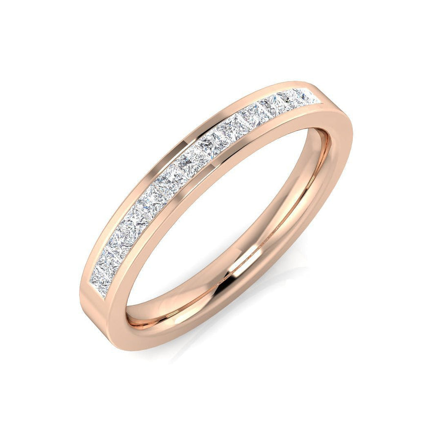 Diamond Eternity 11 Stone Ring 0.25ct F-VS Quality in 18k Rose Gold - My Jewel World