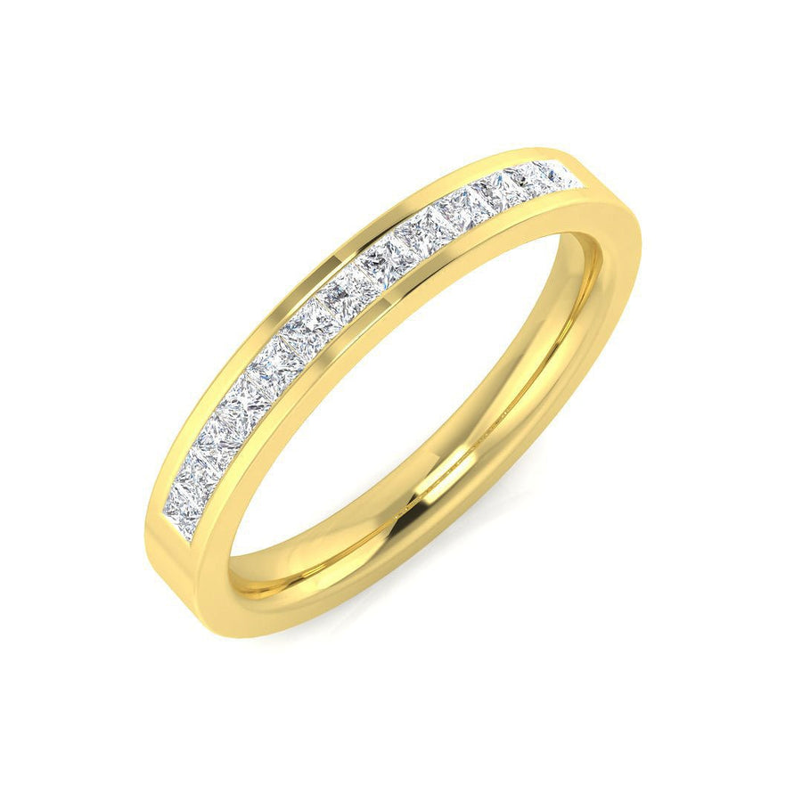 Diamond Eternity 11 Stone Ring 0.25ct F-VS Quality in 18k Yellow Gold - My Jewel World