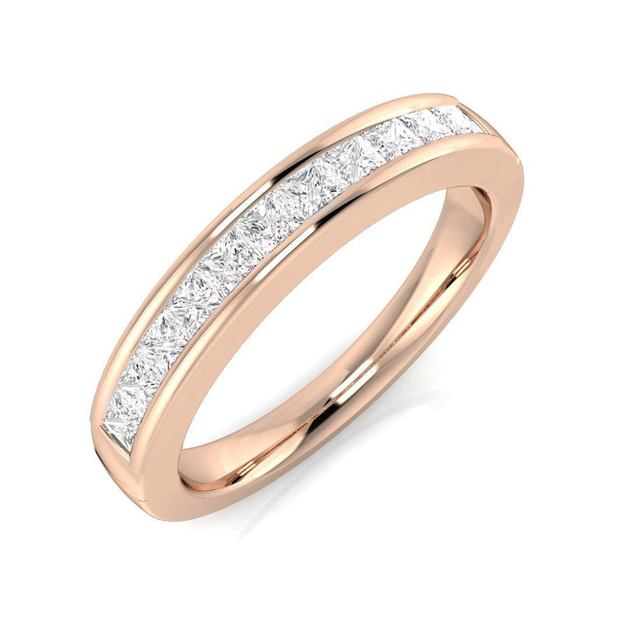 Diamond Eternity 13 Stone Ring 0.50ct F-VS Quality in 18k Rose Gold - My Jewel World