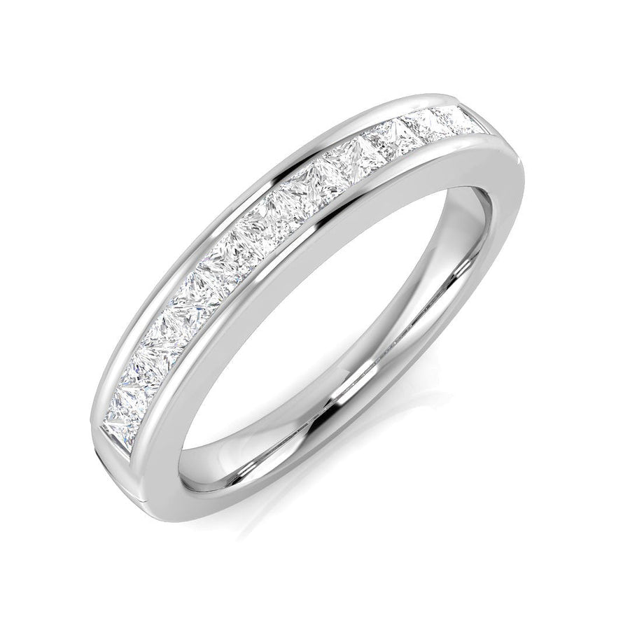 Diamond Eternity 13 Stone Ring 0.50ct F-VS Quality in 18k White Gold - My Jewel World