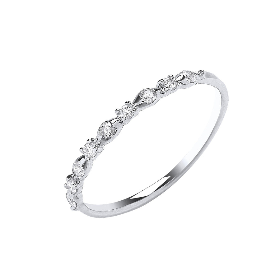Diamond Eternity Ring 0.15ct H-SI Quality in 9K White Gold - My Jewel World