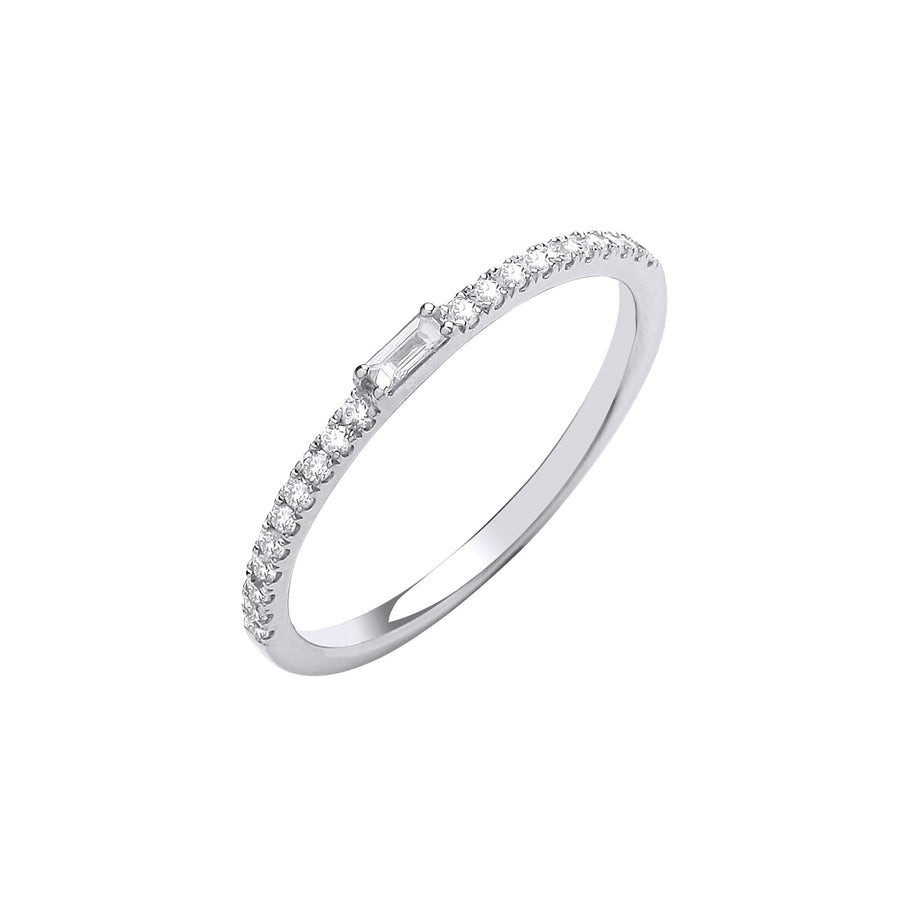 Diamond Eternity Ring 0.17ct H-SI Quality in 9K White Gold - My Jewel World