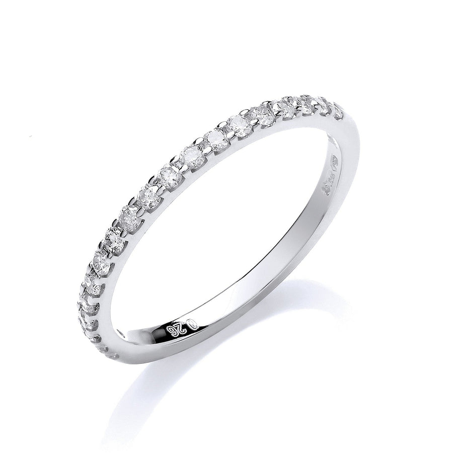 Diamond Eternity Ring 0.27ct H-SI Quality in 9K White Gold - My Jewel World
