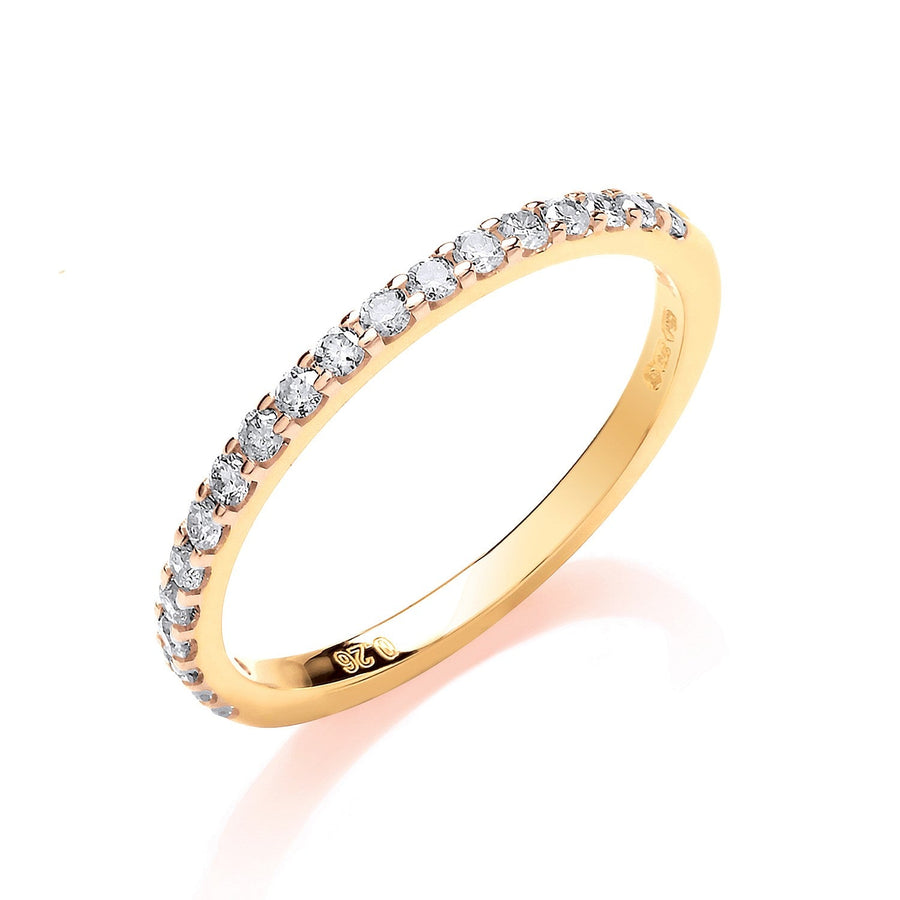 Diamond Eternity Ring 0.27ct H-SI Quality in 9K Yellow Gold - My Jewel World