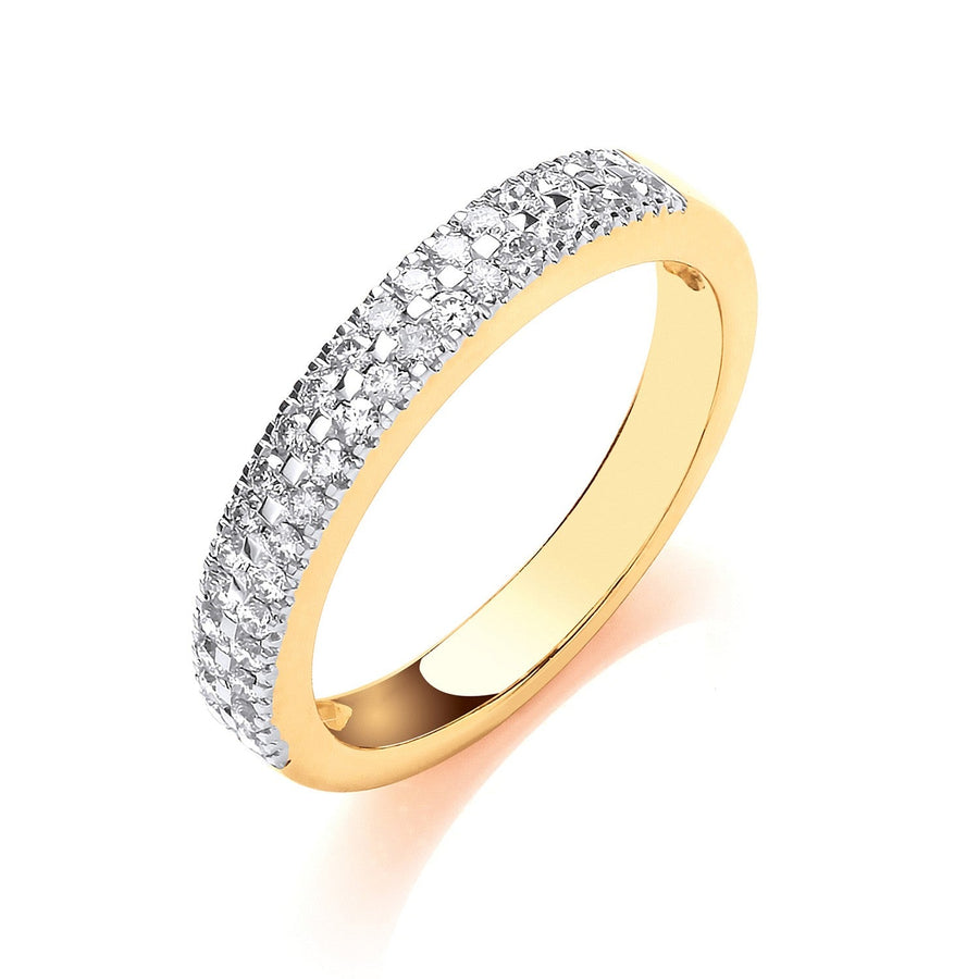 Diamond Eternity Ring 0.35ct H-SI Quality in 18K Yellow Gold - My Jewel World