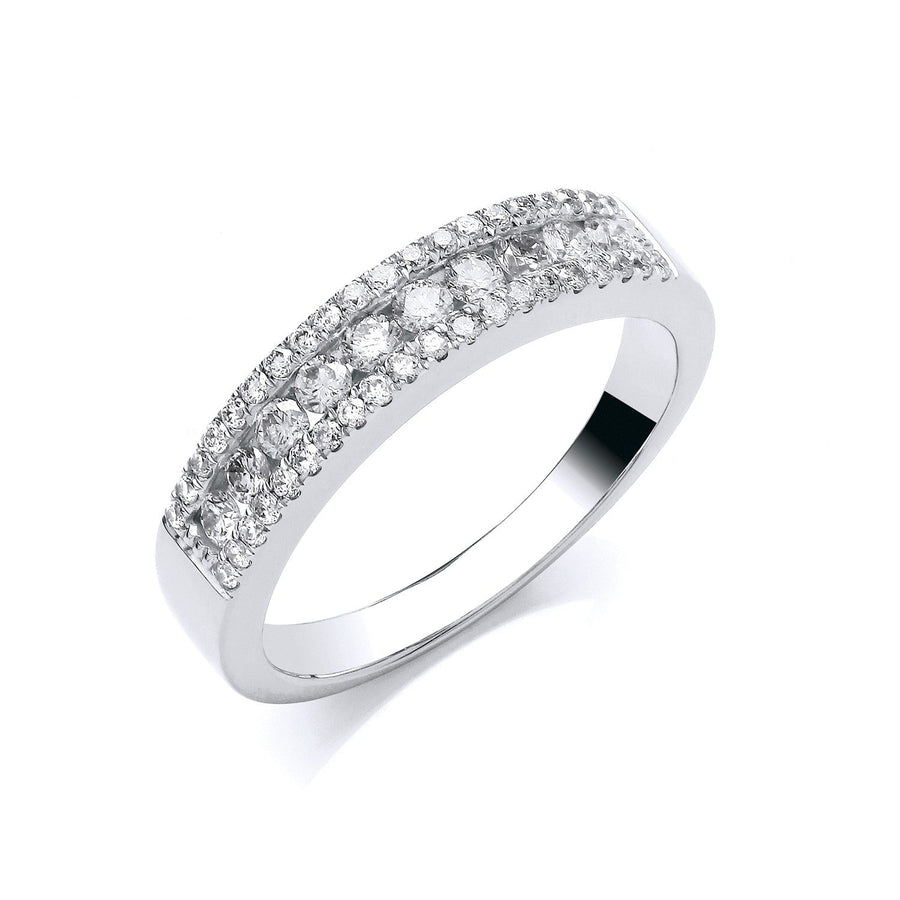 Diamond Eternity Ring 0.50ct H-SI Quality in 18K White Gold - My Jewel World