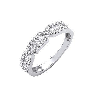 Diamond Eternity Ring 0.50ct H-SI Quality in 9K White Gold - My Jewel World