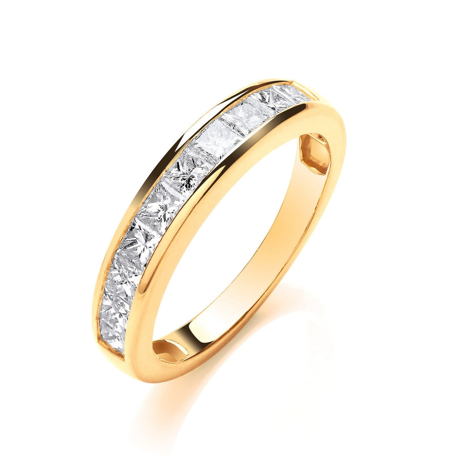 Diamond Eternity Ring 1.00ct H-VS Quality in 18K Yellow Gold - My Jewel World