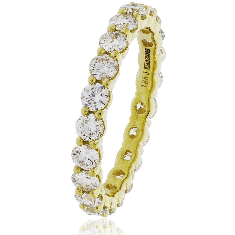 Diamond Eternity Ring 1.4mm 0.50ct F-VS Quality in 18k Yellow Gold - My Jewel World