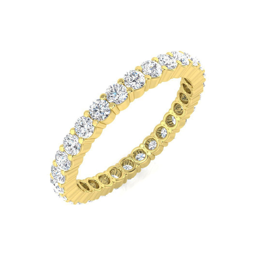 Diamond Eternity Ring 2.0mm 1.00ct F-VS Quality in 18k Yellow Gold - My Jewel World