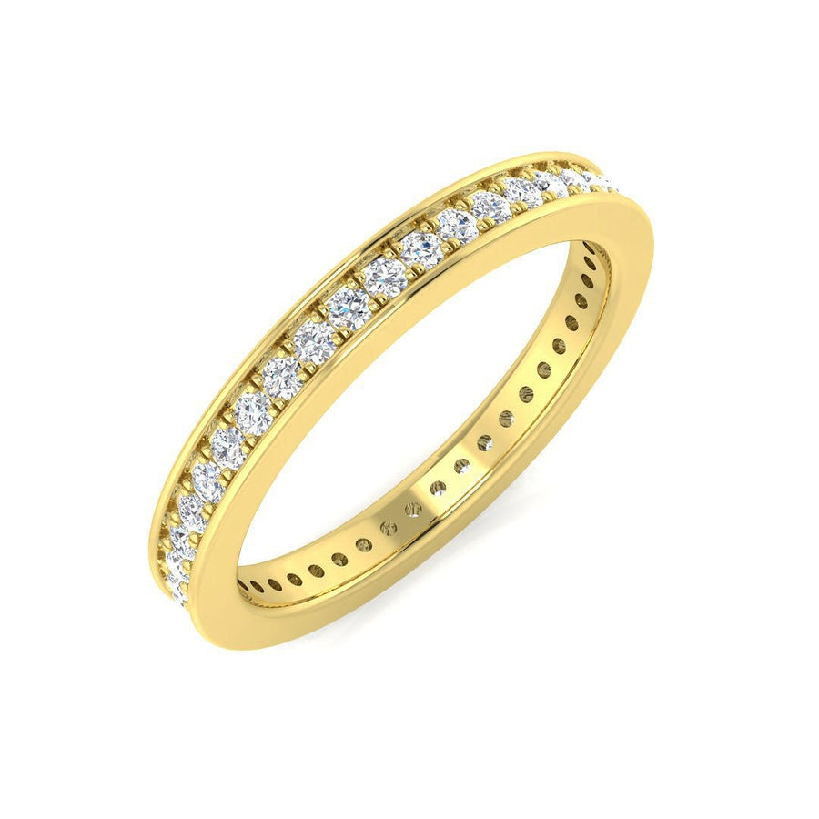 Diamond Eternity Ring 2.1mm 0.45ct F-VS Quality in 18k Yellow Gold - My Jewel World