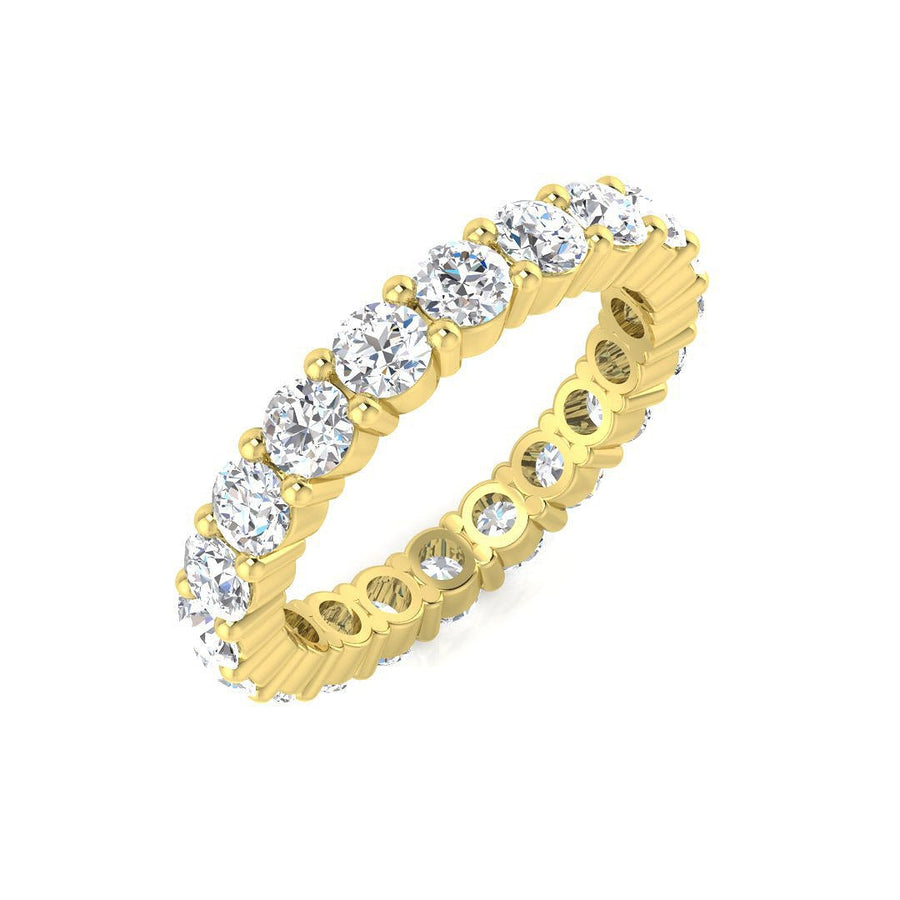 Diamond Eternity Ring 2.8mm 2.00ct F-VS Quality in 18k Yellow Gold - My Jewel World