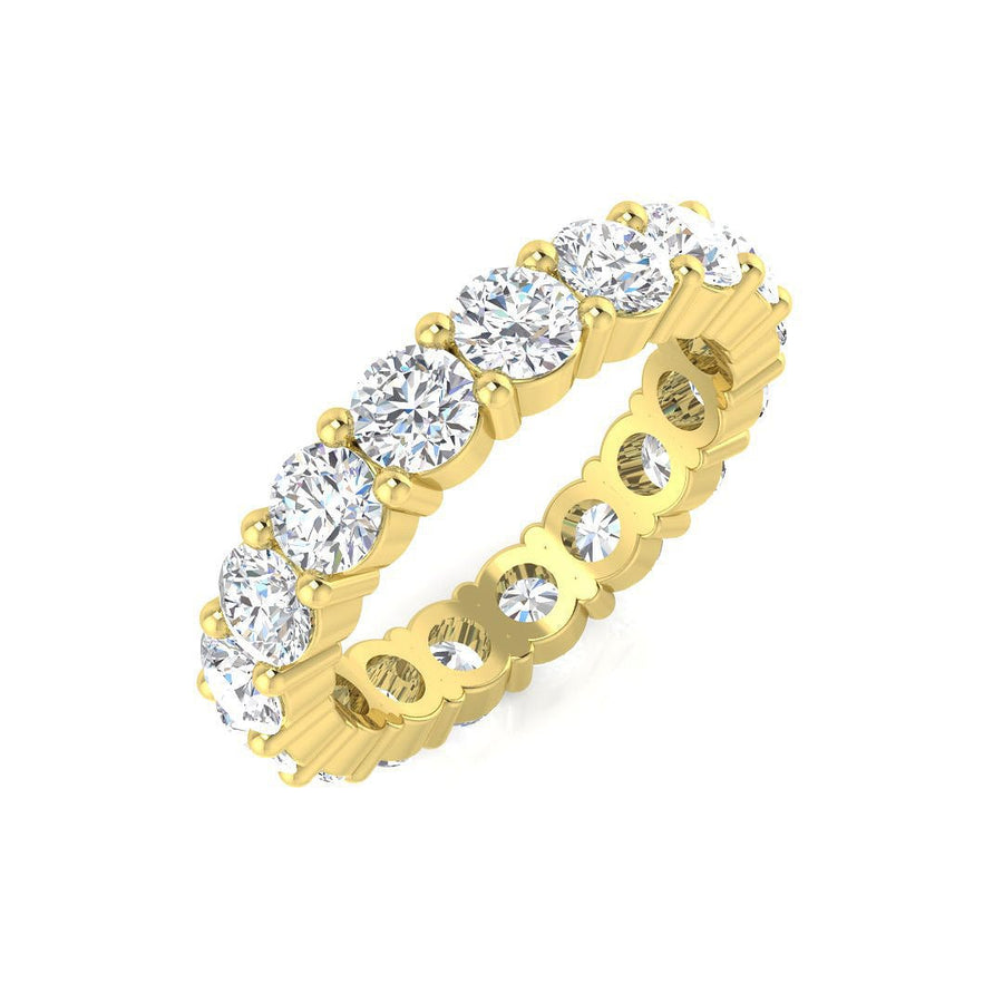 Diamond Eternity Ring 3.6mm 3.30ct F-VS Quality in 18k Yellow Gold - My Jewel World