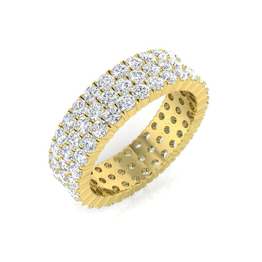 Diamond Eternity Ring 5.8mm 3.00ct F-VS Quality in 18k Yellow Gold - My Jewel World