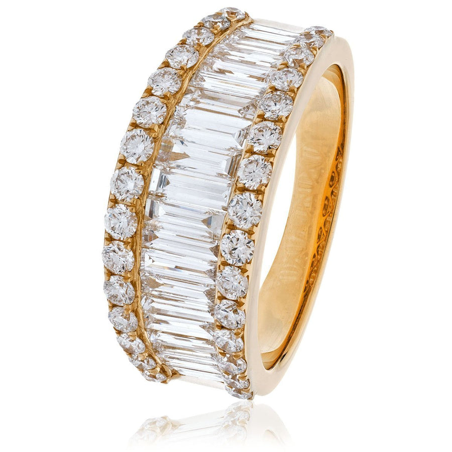 Diamond Fancy Dress Ring 9.0mm 2.00ct F-VS Quality in 18k Rose Gold - My Jewel World