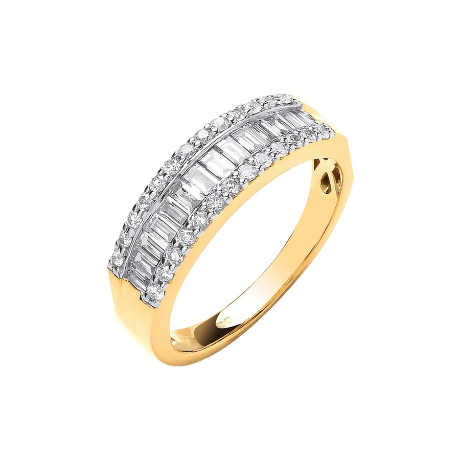 Diamond Fancy Eternity Ring 0.55ct H-VS Quality in 18K Yellow Gold - My Jewel World
