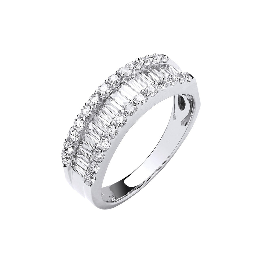 Diamond Fancy Eternity Ring 1.00ct H-VS Quality in 18K White Gold - My Jewel World