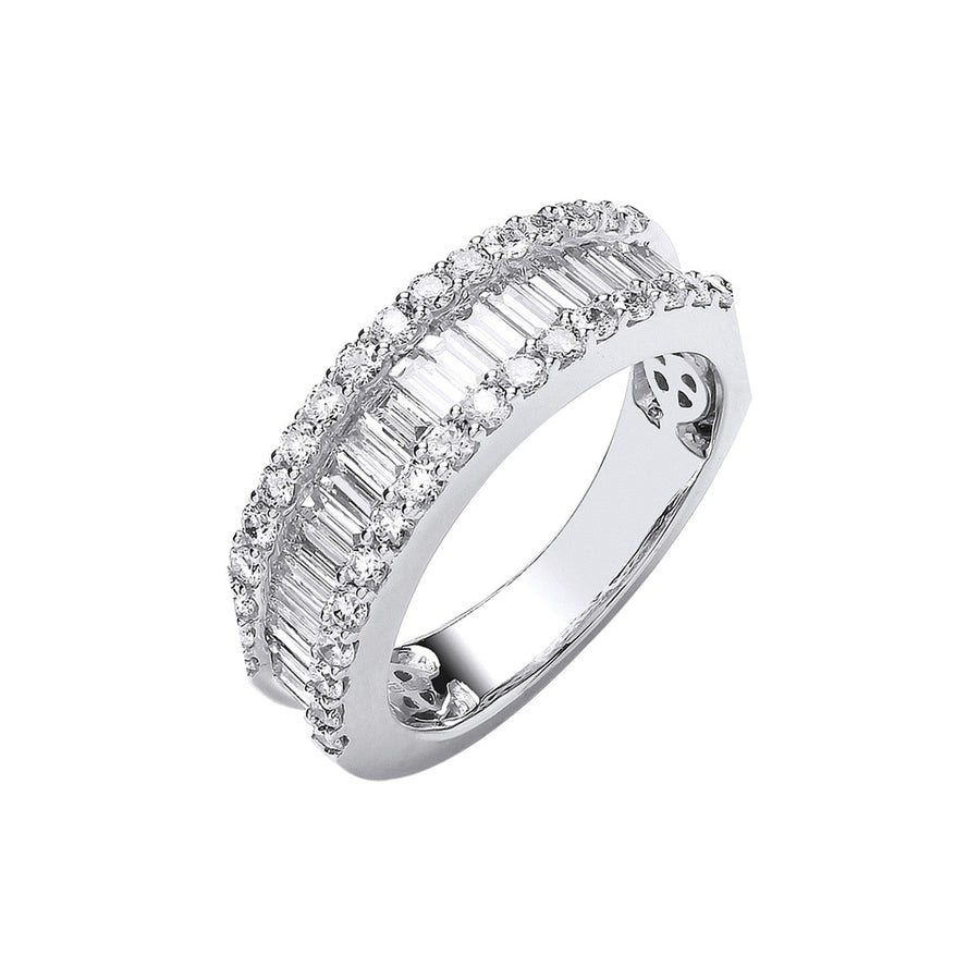 Diamond Fancy Eternity Ring 1.50ct H-VS Quality in 18K White Gold - My Jewel World
