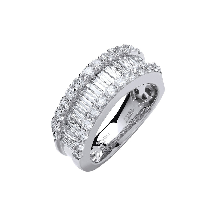 Diamond Fancy Eternity Ring 2.00ct H-VS Quality in 18K White Gold - My Jewel World