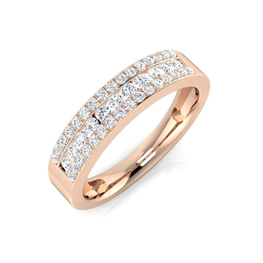 Diamond Fancy Eternity Ring 4.2mm 0.33ct F-VS Quality 18k Rose Gold - My Jewel World