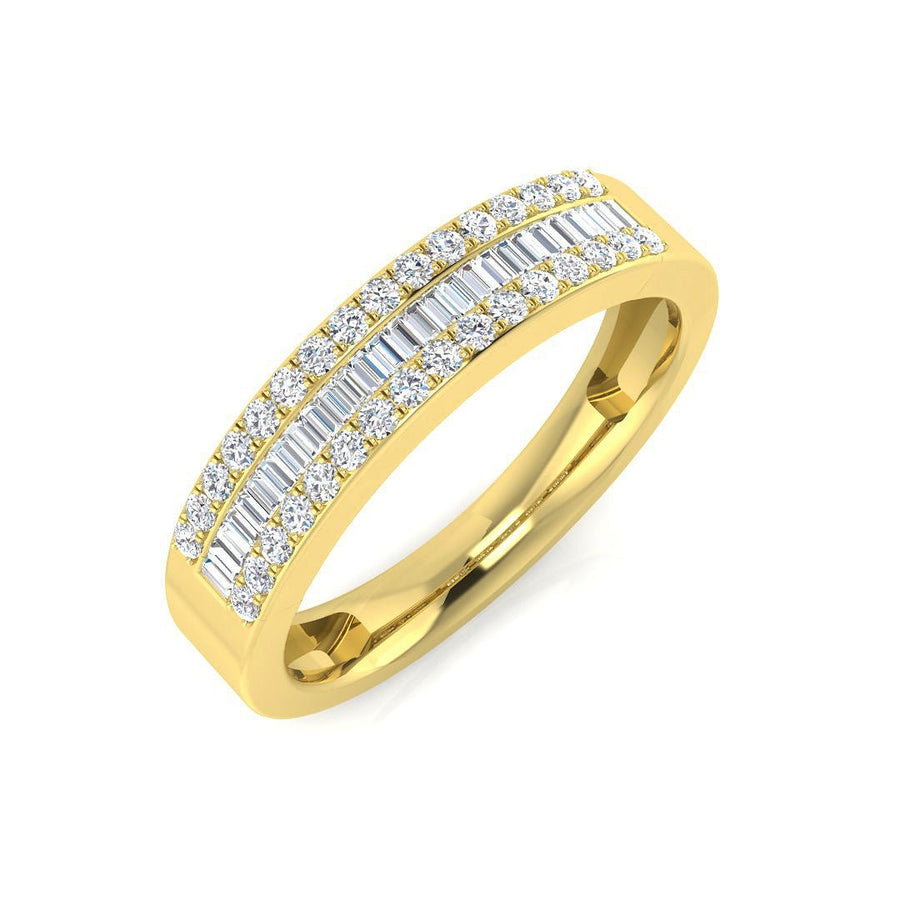 Diamond Fancy Eternity Ring 4.2mm 0.33ct F-VS Quality 18k Yellow Gold - My Jewel World
