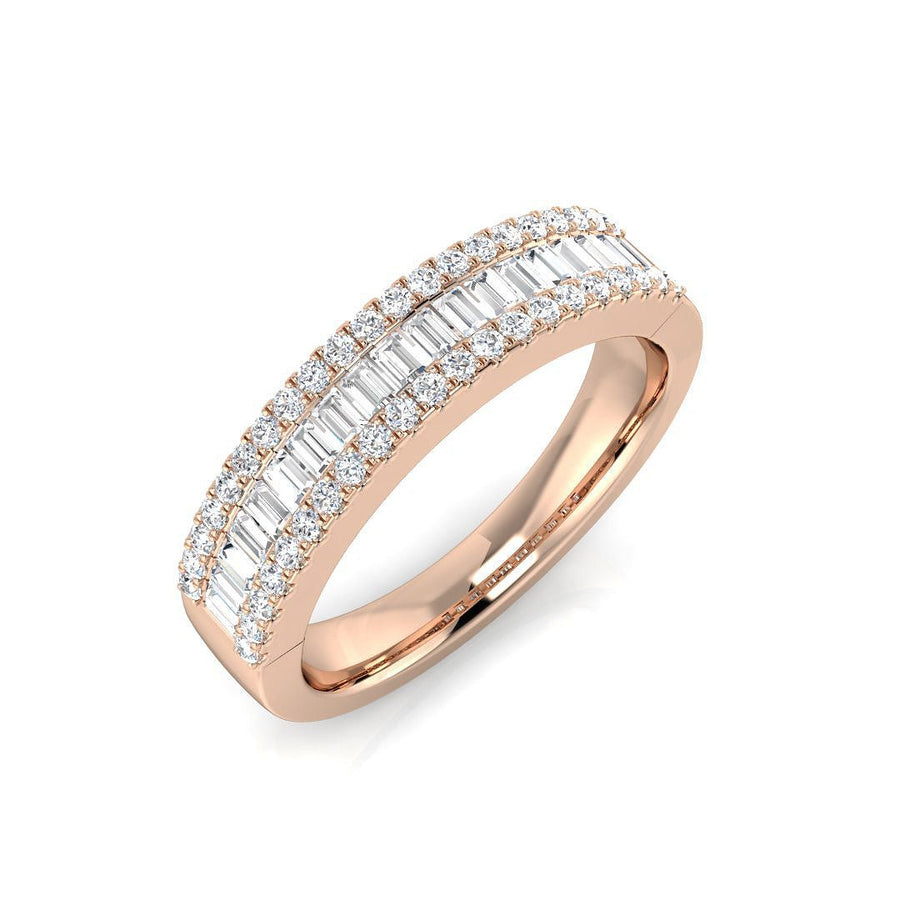 Diamond Fancy Eternity Ring 4.3mm 0.50ct F-VS Quality 18k Rose Gold - My Jewel World